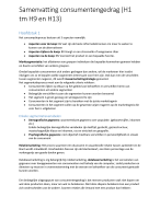 Samenvatting Consumentengedrag H1 tm H9 en H13