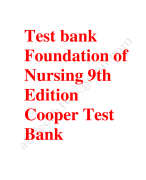 Test bank foundations of nursing 9th edition cooper 3 amuzd Latest Update 2023-2024