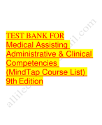 Test bank for medical assisting administrative clinical competencies mindtap course list 9th edition Latest Update 2023-2024