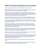 AHIP Final Exam Questions and answers