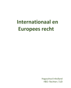 Samenvatting Internationaal -en Europees Recht
