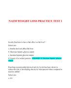 NASM WEIGHT LOSS PRACTICE TEST 1