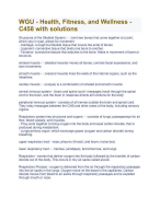 WGU - Health, Fitness, and Wellness - C458 with solutions