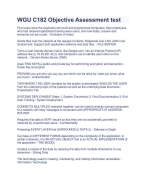  WGU C182 Objective Assessment test
