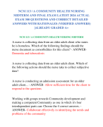 NCM 113 / A COMMUNITY HEALTH NURSING MIDTERM AND FINAL EXAM LATEST 2024 ACTUAL EXAM 300 QUESTIONS AND CORRECT DETAILED ANSWERS WITH RATIONALES (VERIFIED ANSWERS) |ALREADY GRADED A+ 