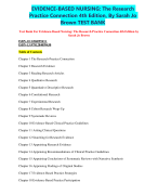 EVIDENCE-BASED NURSING: The Research  Practice Connection 4th Edition, By Sarah Jo  Brown TEST BANK
