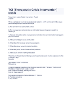  TCI (Therapeutic Crisis Intervention) Exam