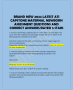 BRAND NEW 2024 LATEST ATI CAPSTONE MATERNAL NEWBORN ASSESSMENT QUESTIONS AND CORRECT ANSWERS/RATED 5