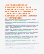 ATI PHARMACOLOGY PROCTORED EXAM 2024 LATEST UPDATED 100% EXAM QUESTIONS AND CORRECT ANSWERS VERIFIED BY EXPERTS |ALREADY GRADED A+ TOPGRADE!!!