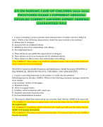 ATI RN NURSING CARE OF CHILDREN 2023-2024 PROCTORED EXAMS 3 DIFFERENT VERSIONS DETAILED CORRECT ANSWERS EXPERT VERIFIED GUARANTEED PASS