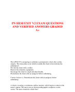 PN HESI EXIT V2 EXAM QUESTIONS  AND VERIFIED ANSWERS GRADED  A+