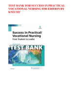 PEDIATRIC NURSING PRACTICE TEST KOLCABA TEST BANK