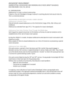 ADOLESCENT DEVELOPMENT EXAMN 3