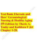 Test bank for ebersole and hess gerontological nursing and healthy aging 6th edition 2023-2024 Latest Update