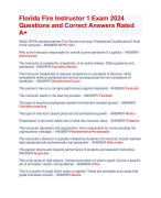 Florida Fire Instructor 1 Exam 2024 Questions and Correct Answers Rated A+