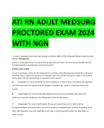 ATI RN ADULT MEDSURG PROCTORED EXAM 2023-2024 WITH NGN 5 DIFFERENT VERSIONS COMPLETE SOLUTION