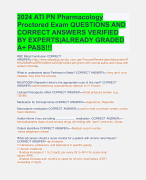 2024 ATI PN Pharmacology Proctored Exam QUESTIONS AND CORRECT ANSWERS VERIFIED BY EXPERTS|ALREADY GRADED A+ PASS!!!