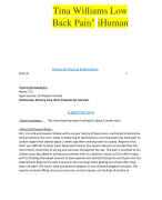 Tina Williams Low Back Pain