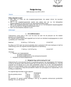 Proefexamen Budgettering