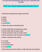 NYS TOW TRUCK ENDORSEMENT PRACTICE TEST 5 QUESTIONS AND ANSWERS