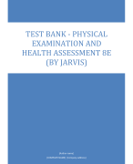 TEST BANK - PHYSICAL EXAMINATION AND  HEALTH ASSESSMENT 8E (BY JARVIS)