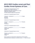 ACLS 2025 Cardiac arrest and Post-Cardiac Arrest Systems of Care with complete solutions