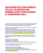 2024 RN HESI EXIT EXAM VERSION 3 (V3) ALL 160 QUESTION AND ANSWERS LATEST UPDATE GRADED A+ GUARANTEED PASS A+   