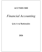 ACCTMIS 3200 FINACIAL ACCOUNTING EXAM Q & A 2024