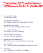 Pharmacology ATI PN Verified Answers  100%Complete Graded A+ Updated 2024