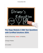 Flvs Hope Module 3 DBA Test Questions with Certified Solutions 2024. 