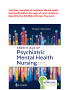 Test Bank Essentials of Psychiatric Mental Health Nursing 8th Edition Concepts of Care in Evidence- Based Practice 8th Edition Morgan Townsend