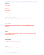 MEDICATION AIDE STATE TESTING NEBRASKA QUESTION AND ANSWERS (VERIFIED ANSWERS)