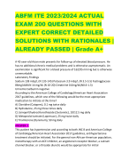 BIOL 1P91 – Final EXAM .OVER 280  QUESTIONS WITH VERIFIED CORRECT  ANSWERS