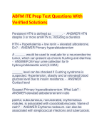 ABFM ITE Prep Test Questions With  Verified Solutions