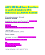 ABFM ITE Real Exam Questions  & Verified Solutions With  Rationales | ALREADY PASSED
