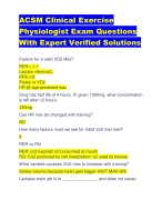 ACSM Clinical Exercise  Physiologist Exam Questions  With Expert Verified Solutions