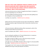 EMD TEST, FINAL EXAM, EMERGENCY MEDICAL DISPATCH,197,350 PRACTICE EXAM AND LATEST VERSION 2024-2025 EXAM WITH ACTUAL 700 QUESTION AND CORRECT DETAILED ANSWERS WITH RATIONALES. (MOST TESTED QUESTIONS).