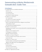 Samenvatting artikelen Mediatrends Windesheim 2015-2016