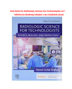 Test Bank for Radiologic Science for Technologists 12th Edition by Bushong Chapter 1-40 