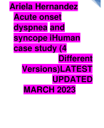 Ariella Hernandez Acute onset dyspnea and syncope iHuman case study (4 Different Versions