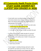 ATI Community Health Proctor Exam STUDY GUIDE ANSWER KEY ( LATEST 2024 GRADED A+ NGN)