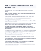  ENS 10.5 Lab Course Questions and answers 2024