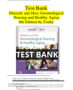 Test bank for ebersole and hess gerontological nursing and healthy aging 6th edition  2023-2024 Latest Update