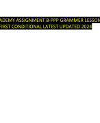 THE  TEFL ACADEMY ASSIGNMENT B GRAMMER WITH COMPLETE SOLUTIONS