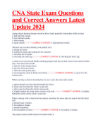 N314 Med-Surg HESI Exam Questions and Correct Answers