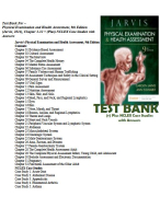 Test Bank - Physical Examination and Health Assessment, 9th Edition (Jarvis, 2024), Chapter 1-32 + (Plus) NCLEX Case Studies with Answers