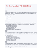 RN PHARMACOLORN PHARMACOLOGY ATI 2023 NGNGY ATI 2023 NGN