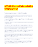 AFOQT (Physical Science) Q&A  VERIFIED TEST
