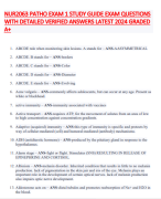 NUR2063 PATHO EXAM 1 STUDY GUIDE EXAM QUESTIONS  WITH DETAILED VERIFIED ANSWERS LATEST 2024 GRADED  A+