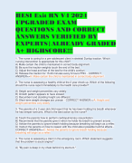 HESI Exit RN V4 2024 UPGRADED EXAM QUESTIONS AND CORRECT ANSWERS VERIFIED BY EXPERTS|ALREADY GRADED A+ HIGHSCORE!!!